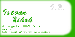 istvan mihok business card